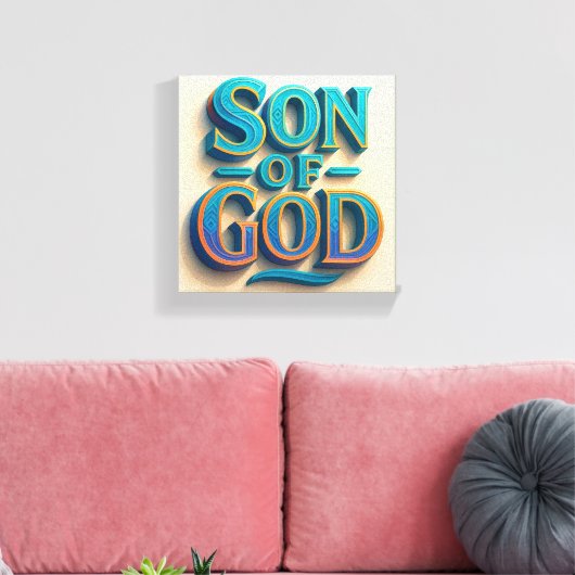 Ai design Zoon van God Stretched Canvas print (Insitu (Woonkamer))