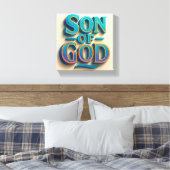 Ai design Zoon van God Stretched Canvas print (Insitu (Slaapkamer))