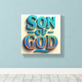 Ai design Zoon van God Stretched Canvas print (Insitu (Houten vloer))