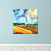 AI Digitaal Vincent Van Gogh Stijl Kunstwerk Canvas Afdruk (Insitu (Houten vloer))