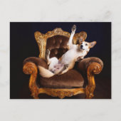 AI Dog Throne Briefkaart (Voorkant)