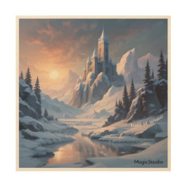 AI dood van de Winter Wall Wood Art Hout Afdruk