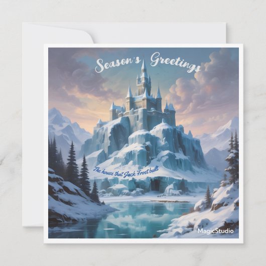 AI Downloadbaar huis dat Jack Frost bouwde Kaart (Voorkant)