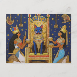 AI Egyptian Cat Briefkaart
