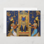 AI Egyptian Cat Briefkaart (Voorkant / Achterkant)