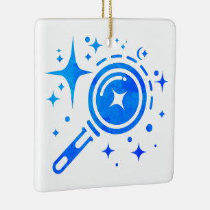 AI-embleem Twinkle-sterren, baken van het digitale Keramisch Ornament