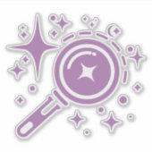 AI-embleem Twinkle-sterren, baken van het digitale Sticker (Voorkant)