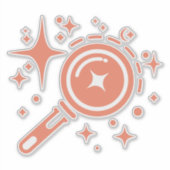 AI-embleem Twinkle-sterren, baken van het digitale Sticker (Voorkant)