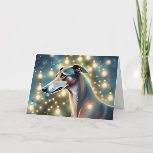 AI est une carte de Noël Greyhound (Devant)