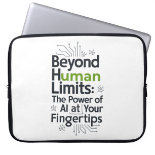 AI-evolutiehoes – Voorbij menselijke techkracht Laptop Sleeve