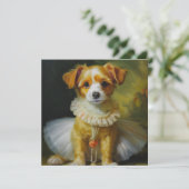 AI Fancy Dog Feestdagenkaart (Staand voorkant)