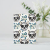 AI Franse Bulldog Pattern Briefkaart (Staand voorkant)