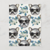 AI Franse Bulldog Pattern Briefkaart (Voorkant)