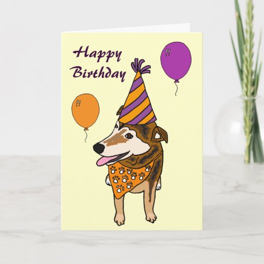 AI- Funny Pup carte d'anniversaire (Devant)