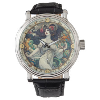 AI geassisteerd Art Deco horloge ontwerp van dame 