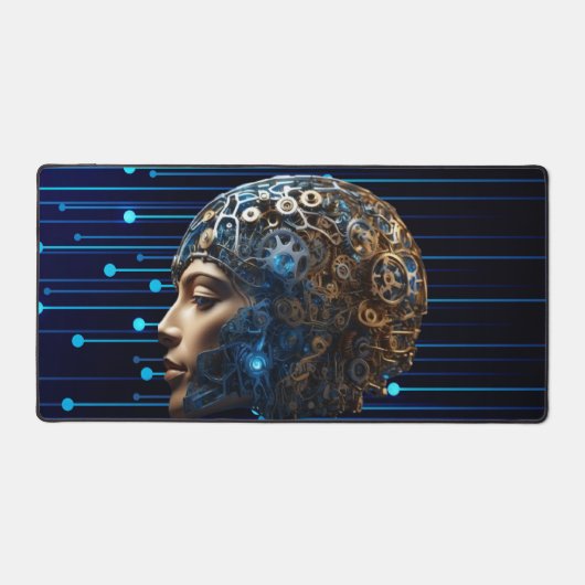 AI-geïnspireerde Custom Large Desk Mat voor werkru (Voorkant)