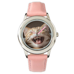 AI-Generated Cat 01 "ROTFL" Horloge