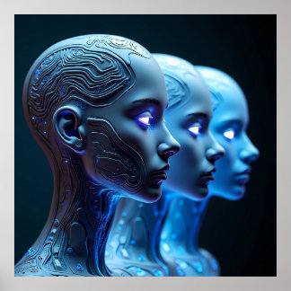 AI-Generated Cyberpunk Art – Bold & Futuristic! N Poster