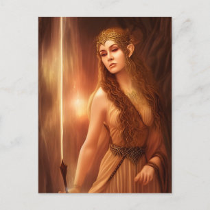 AI Generated Elven Goddess Briefkaart