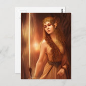 AI Generated Elven Goddess Briefkaart (Voorkant / Achterkant)