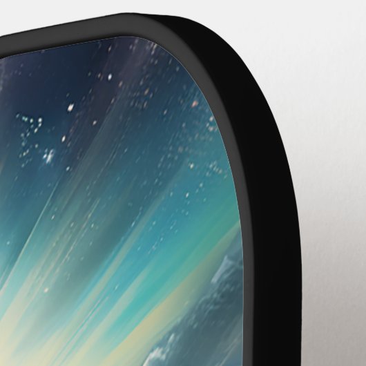 (AI Generated) Jesus op een polair beer Pickleball Paddle (Links Detail)