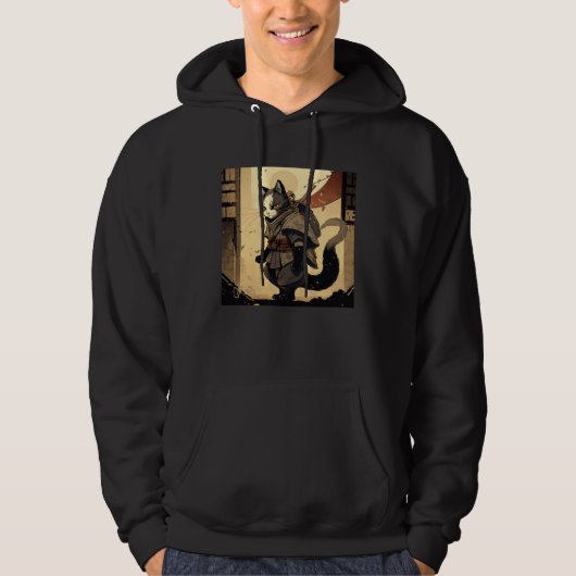 AI Generated Shinobi Cat Hoodie (Voorkant)
