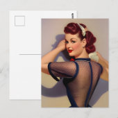 AI Generated  Style Pinup Woman Briefkaart (Voorkant / Achterkant)