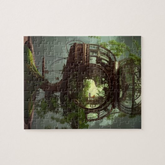 AI genereerde steampunk bonsai Legpuzzel (Horizontaal)