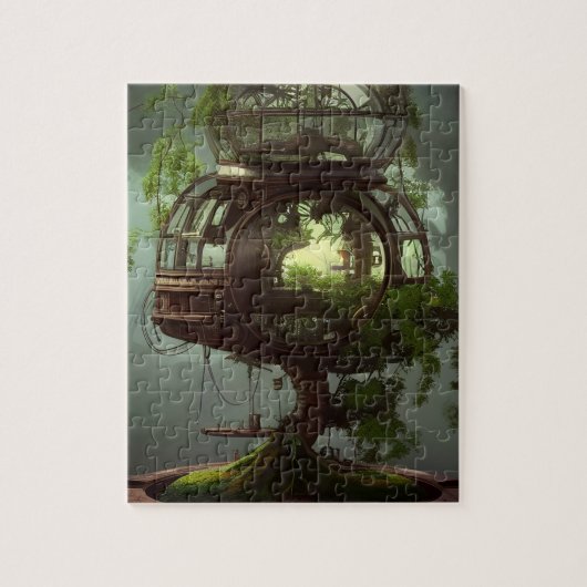 AI genereerde steampunk bonsai Legpuzzel (Verticaal)
