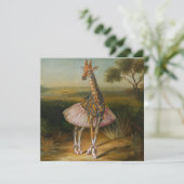 AI-giraffe Feestdagenkaart (Staand voorkant)