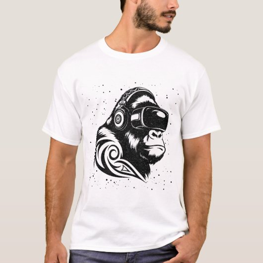 AI-gorilla in de VR-zone T-shirt (Voorkant)