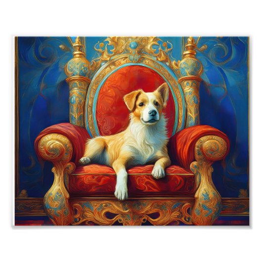 AI-hondentroon Foto Afdruk (Voorkant)