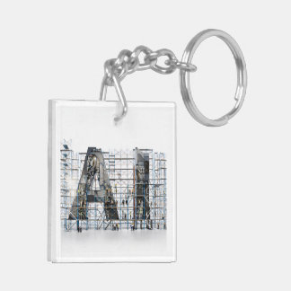 AI Industriële Lettervorm Architectuur Kunst Sleutelhanger
