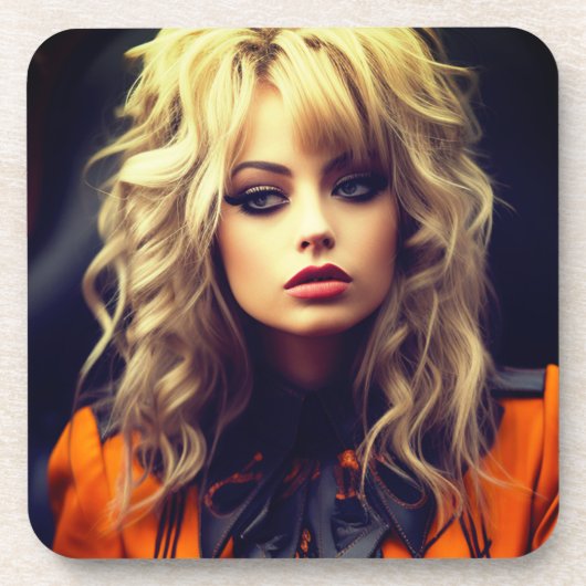 AI Lady Bier Onderzetter (Voorkant)