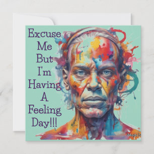 AI met een gevoel van een dag Instant downloadbare Feestdagenkaart