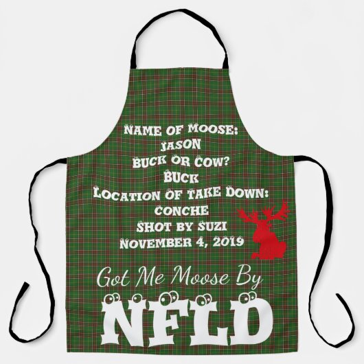 Ai-moi Moose Par Terre-Neuve coutume tablier migno (Recto)