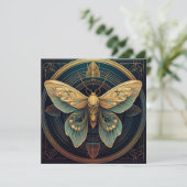 AI Moth Feestdagenkaart (Staand voorkant)