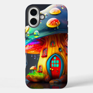 AI Mushroom House Telefoonhoes iPhone 16 Plus Hoesje