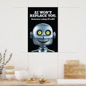 AI ne vous remplacera pas Poster v2 (Cuisine)