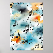 AI notes musicales Poster (Devant)