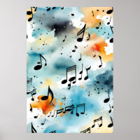 AI notes musicales Poster