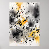 AI notes musicales Poster (Devant)