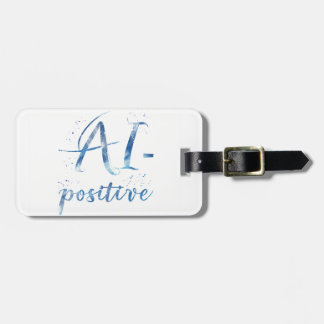 AI-positieve tekstillustratie Bagagelabel
