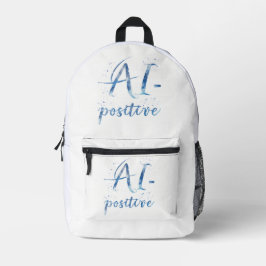 AI-positieve tekstillustratie Bedrukte Rugzak