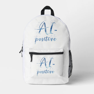 AI-positieve tekstillustratie Bedrukte Rugzak