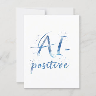 AI-positieve tekstillustratie Briefkaart