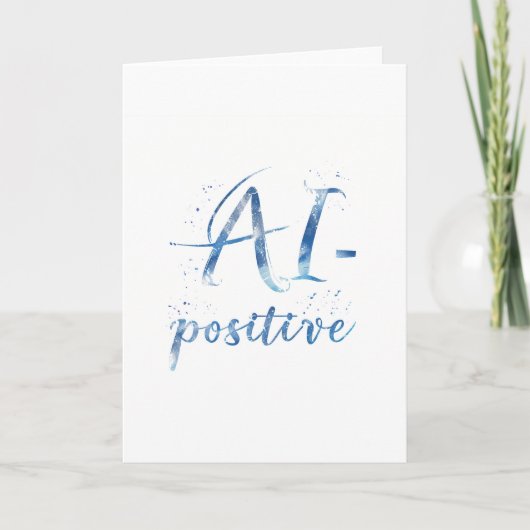 AI-positieve tekstillustratie Kaart (Voorkant)