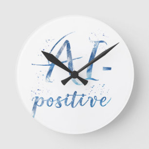AI-positieve tekstillustratie Ronde Klok