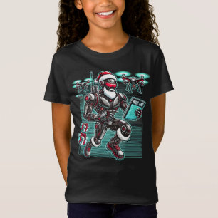 AI Powered Santa Robot met drones en kerst L T-shirt