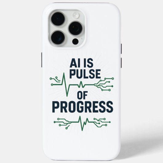 AI Pulse of Progress iPhone Case | Tech Evolution  (Achterkant)